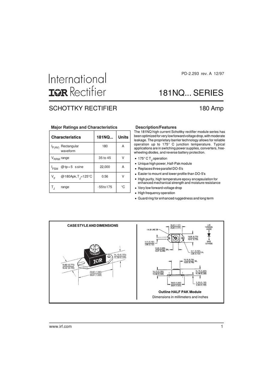 181NQ040, International Rectifier power module