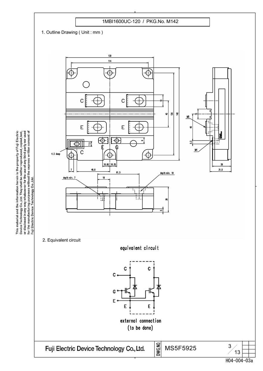 1MBI1600UC-120 Fuji Electric IGBT Modules