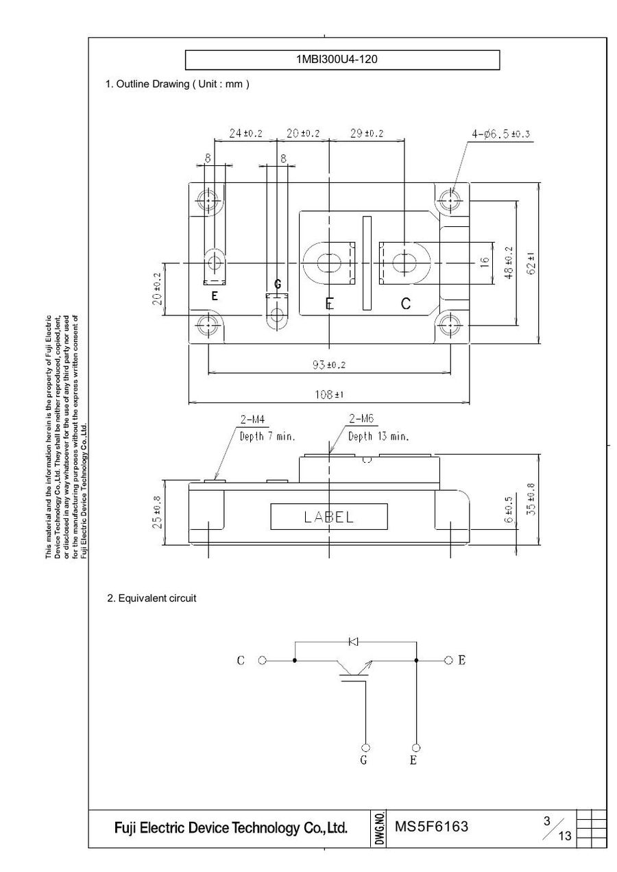 1MBI300U4-120 Fuji Electric IGBT Modules