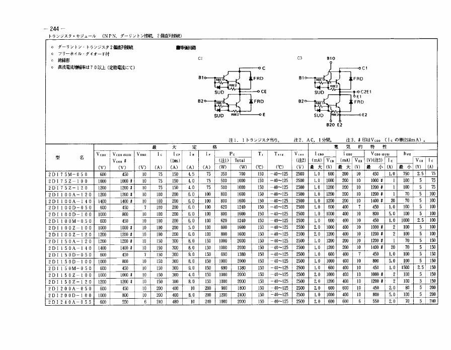 2DI100A-050, Fuji, Darlington Half Bridge Power Module   