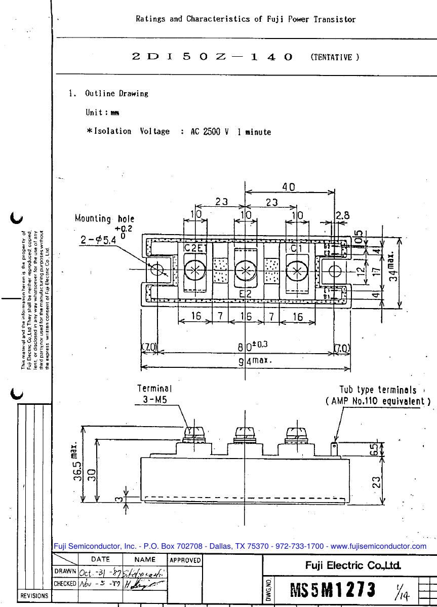 2DI75Z-120(A), Fuji, Fuji Electric power module 