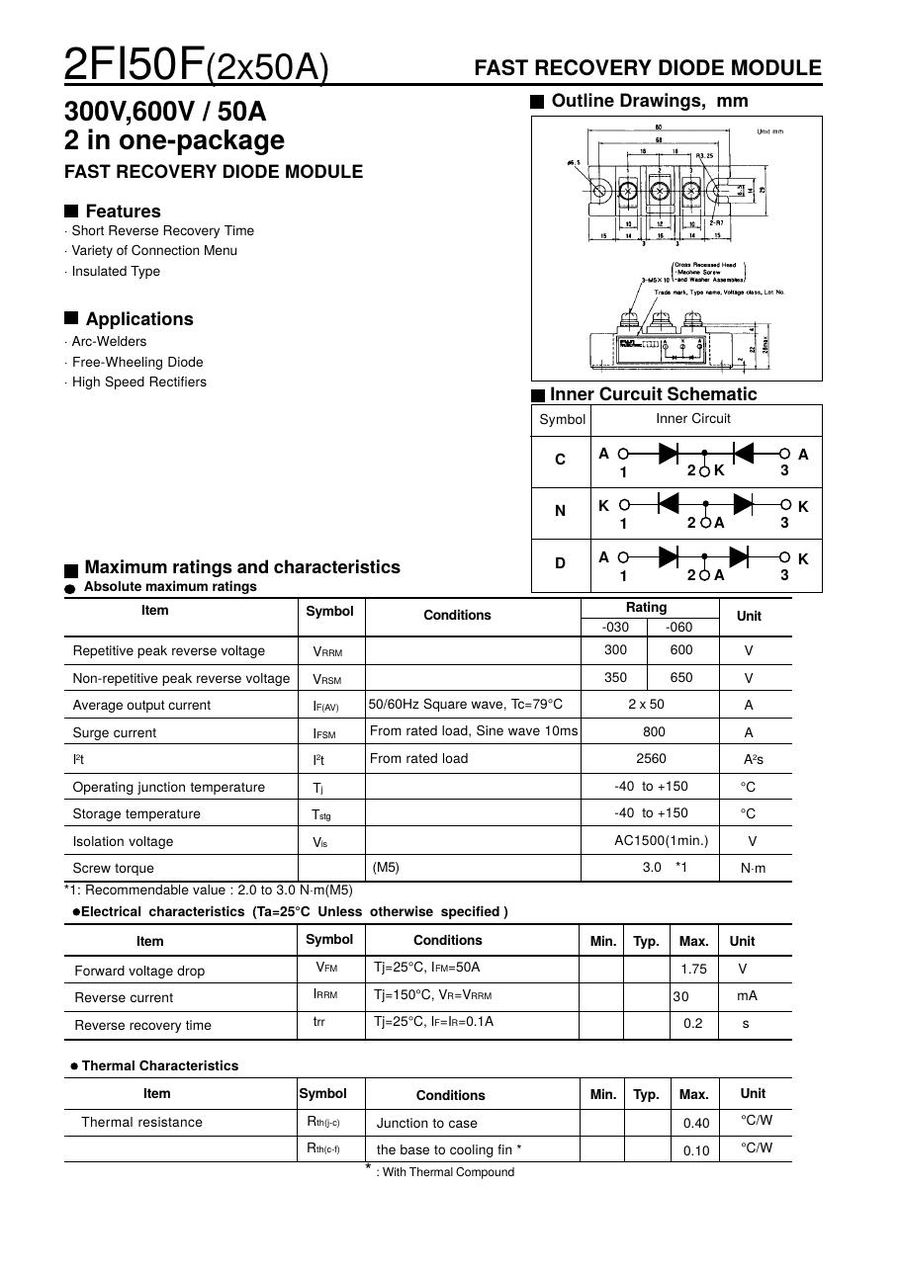2FI50F-060N, Fuji, Fuji Electric power module 