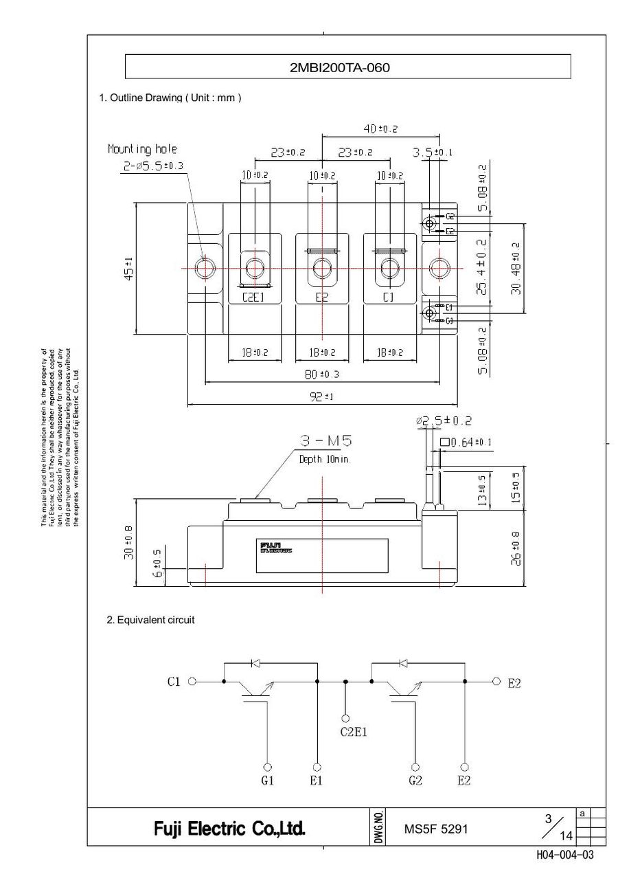 2MBI200TA-060 Fuji Electric IGBT Modules