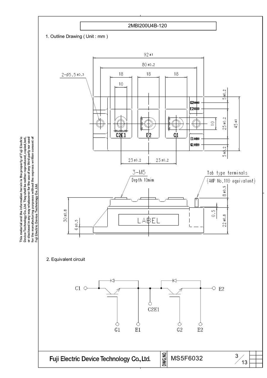 2MBI200U4B-120, FUJI, IGBT Module