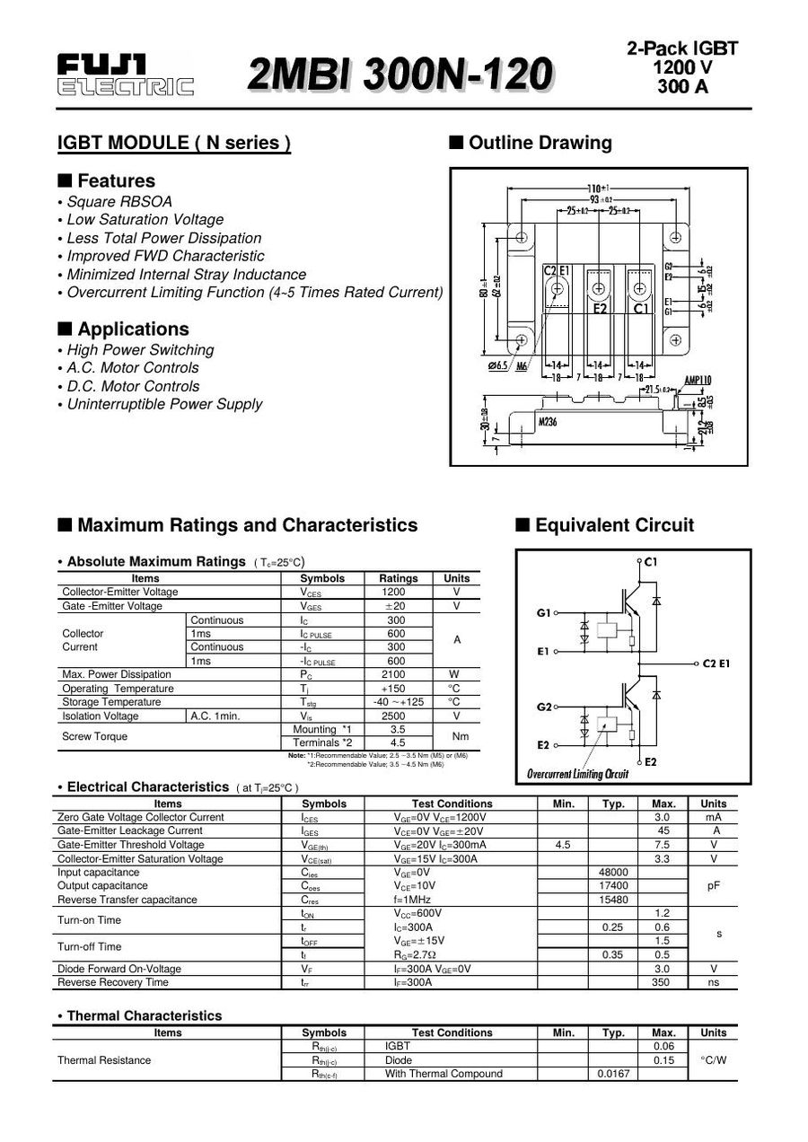 2MBI300N-120, FUJI, IGBT Module