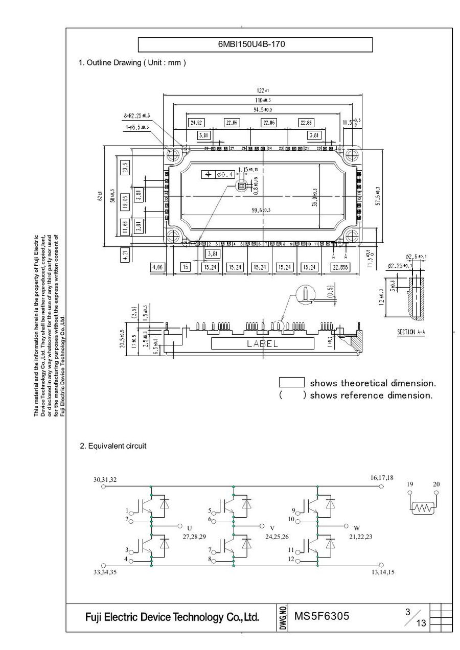 6MBI150U4B-170 Fuji Electric IGBT Modules