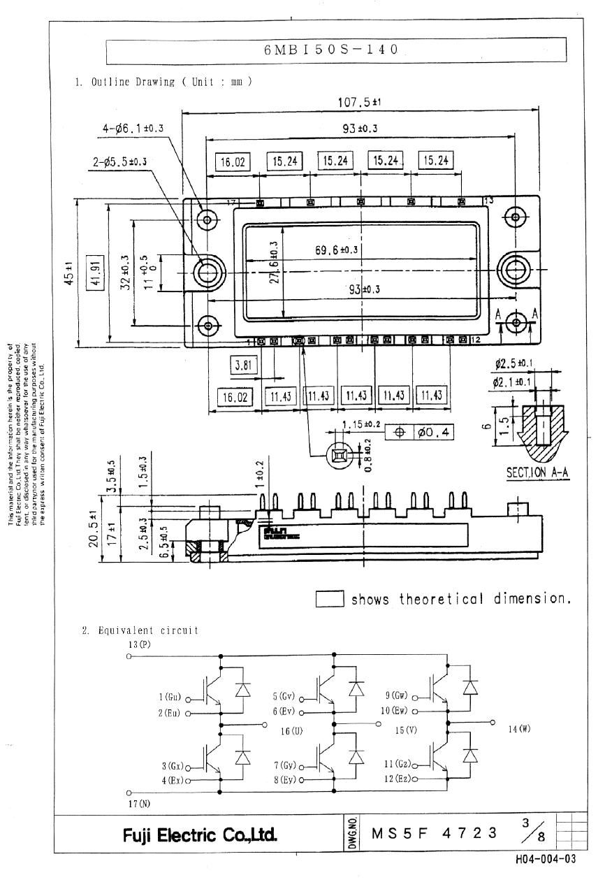 6MBI50S-140 Fuji Electric IGBT Modules