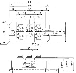 6RI75E-080B, Fuji, Fuji power module 