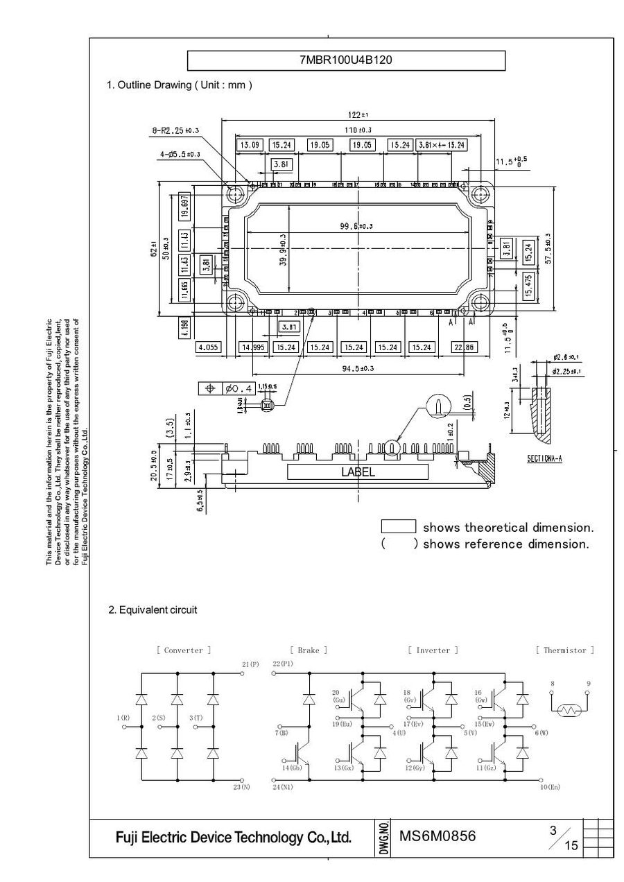 7MBR100U4B120 Fuji Electric IGBT Modules