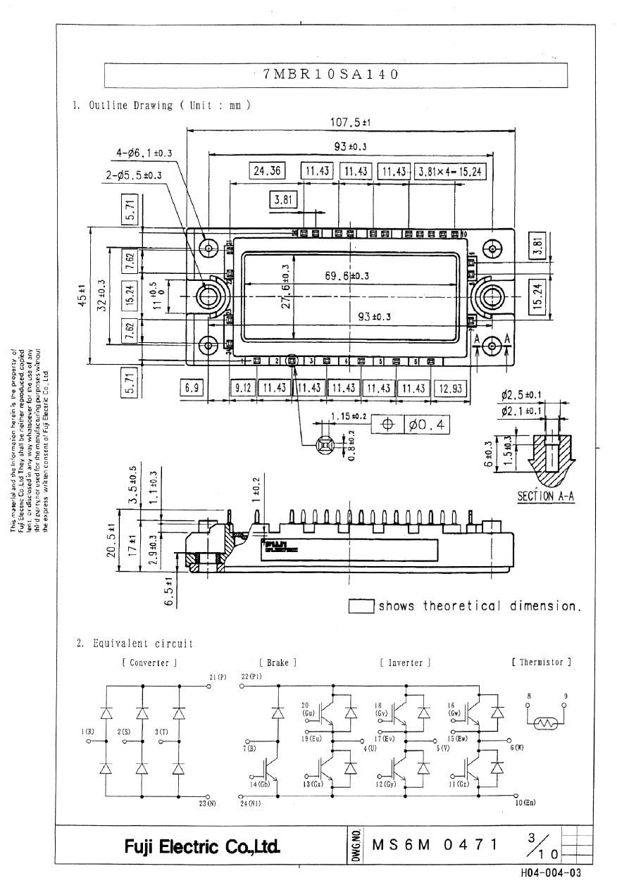 7MBR10SA140 Fuji Electric IGBT Modules