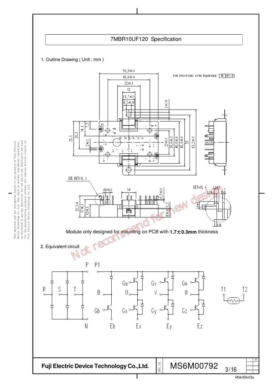 7MBR10UF120 Fuji Electric IGBT Modules