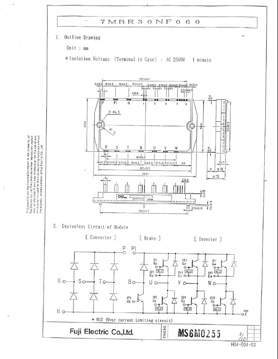 7MBR30NH060 Fuji Electric IGBT Modules