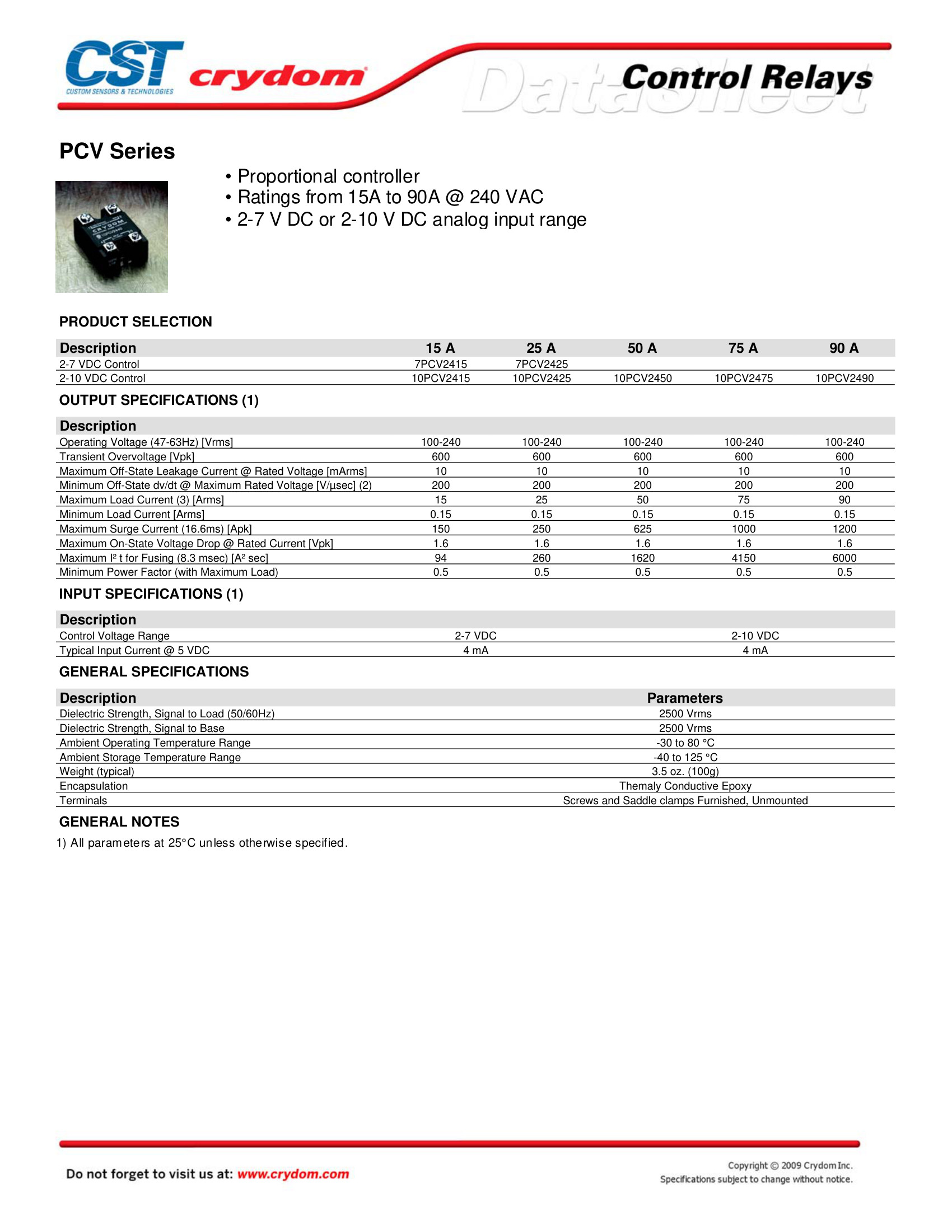 7PCV2440 Crydom Solid State Relays & I/O Modules