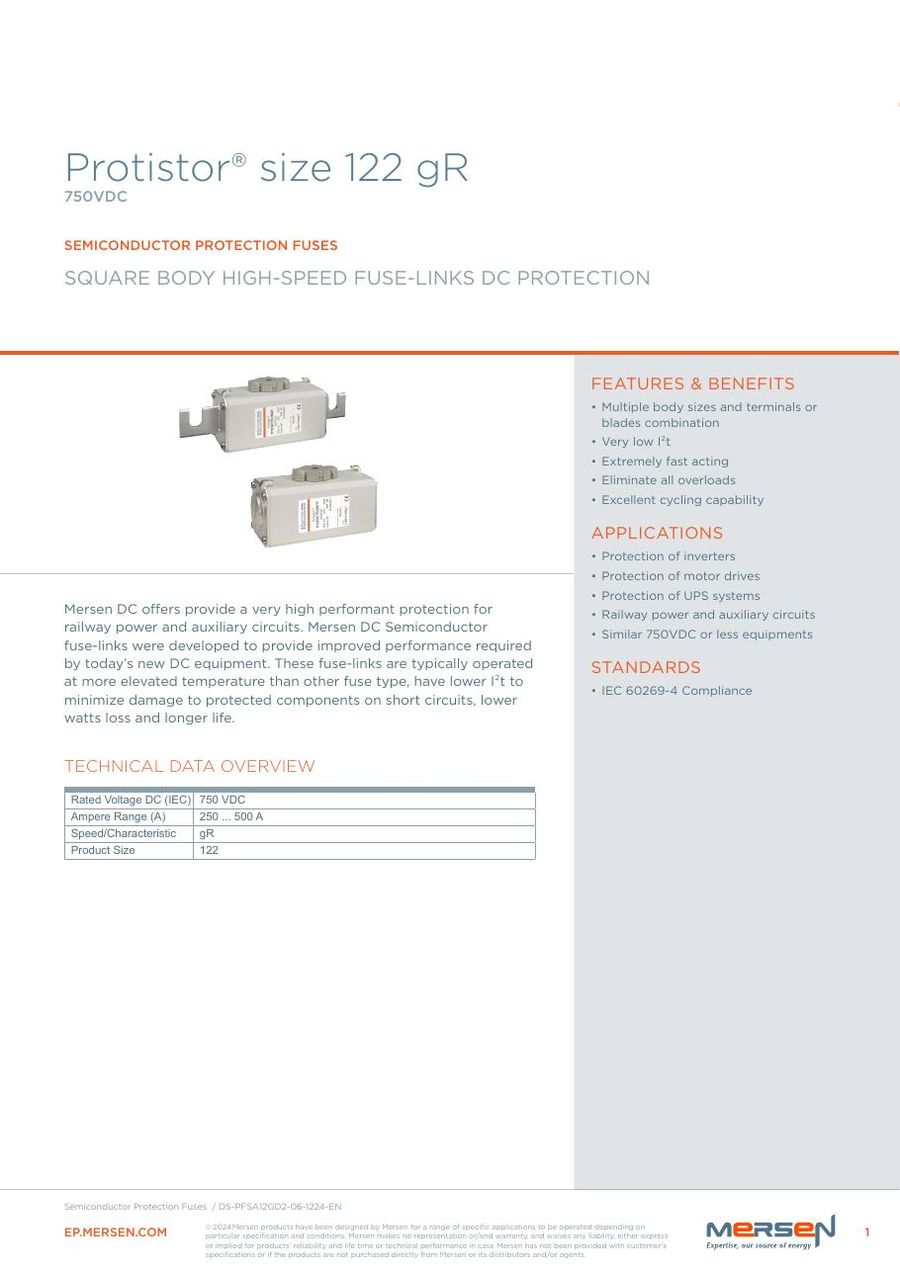 A087331 Mersen (Ferraz Shawmut) Fuses & Circuit Protection