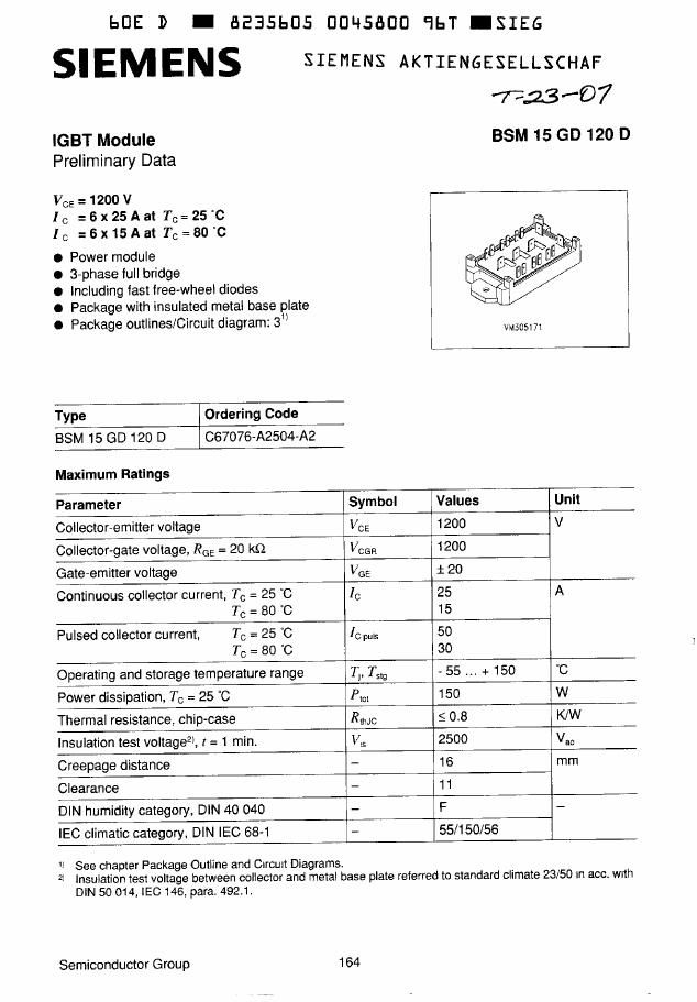 BSM15GD100D Eupec, Eupec Infineon power module