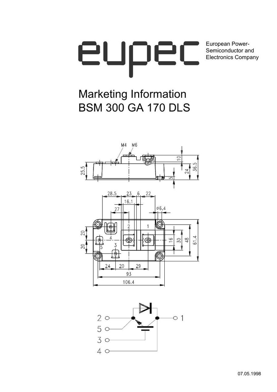 BSM300GA170DLS IGBT from Eupec Infineon