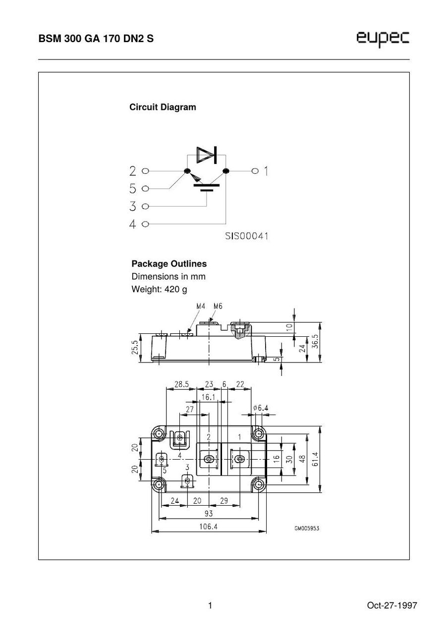 BSM300GA170DN2S Infineon IGBT