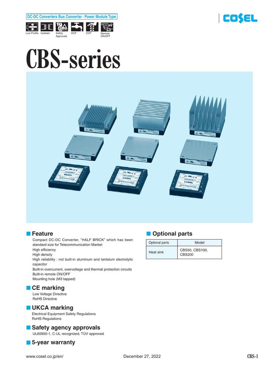 CBS400B24 Cosel Power Supplies & DC-DC Converters
