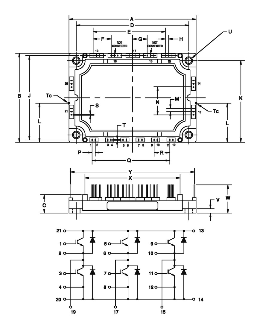 CM100TJ-24F, POWEREX, Trench Gate Design Six IGBTMOD™