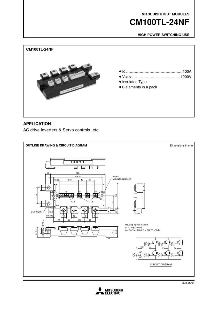 CM100TL-24NF Mitsubishi IGBT Modules