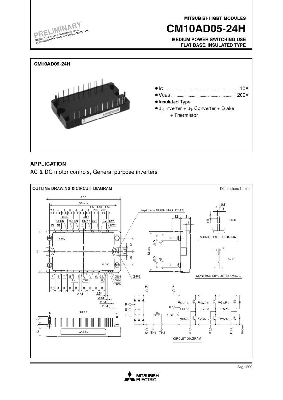 CM10AD05-24H Mitsubishi IGBT Modules