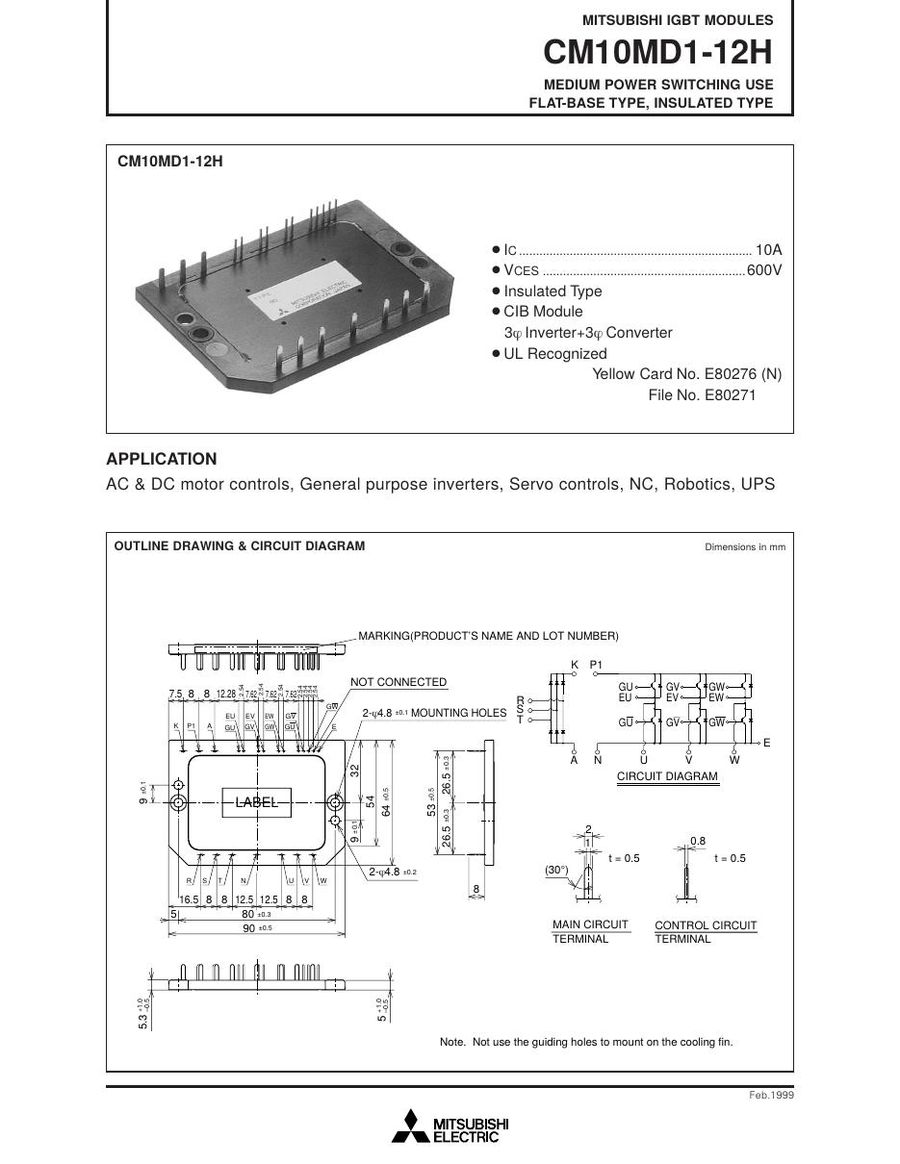 CM10MD1-12H Mitsubishi IGBT Modules