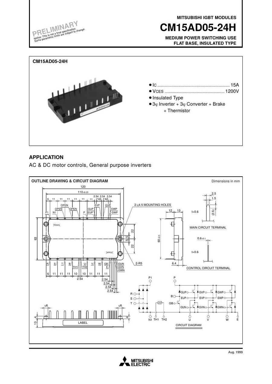CM15AD05-24H Mitsubishi IGBT Modules