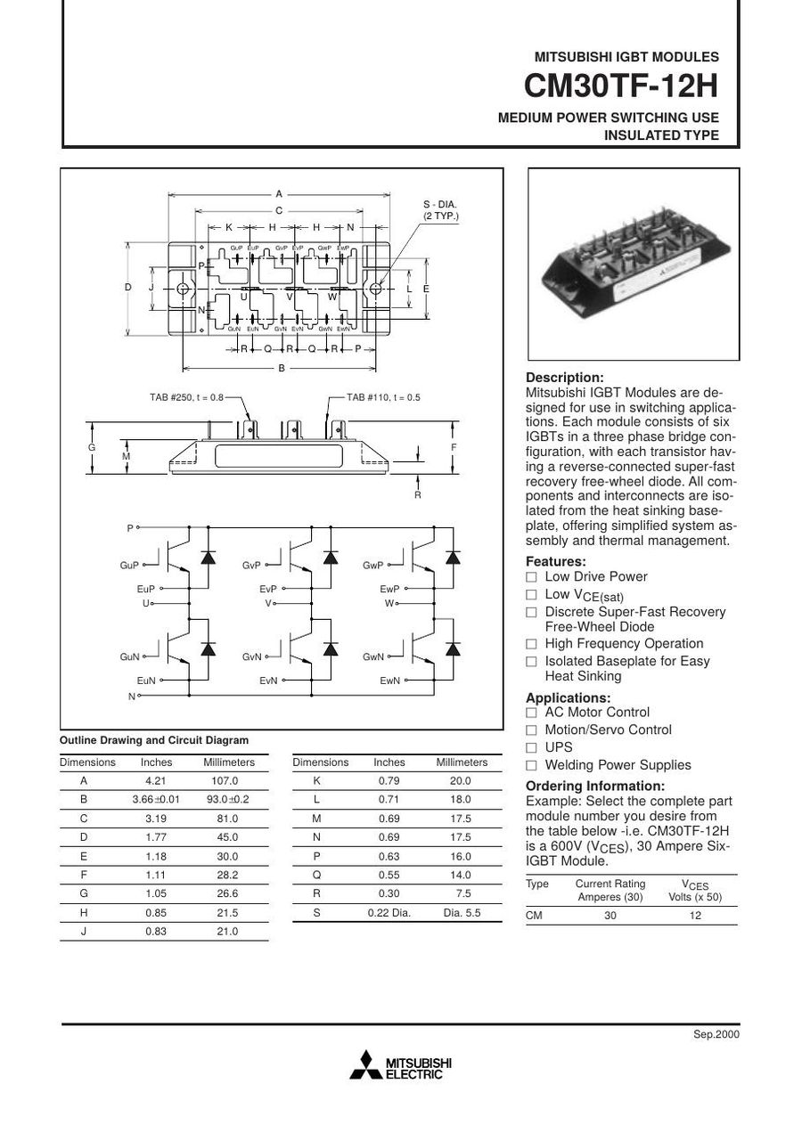 CM30TF-12H Powerex IGBT Modules