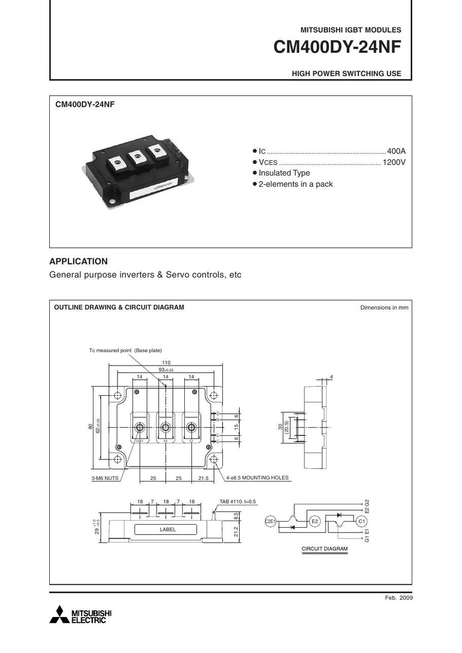 CM400DY24NF Mitsubishi IGBT Module