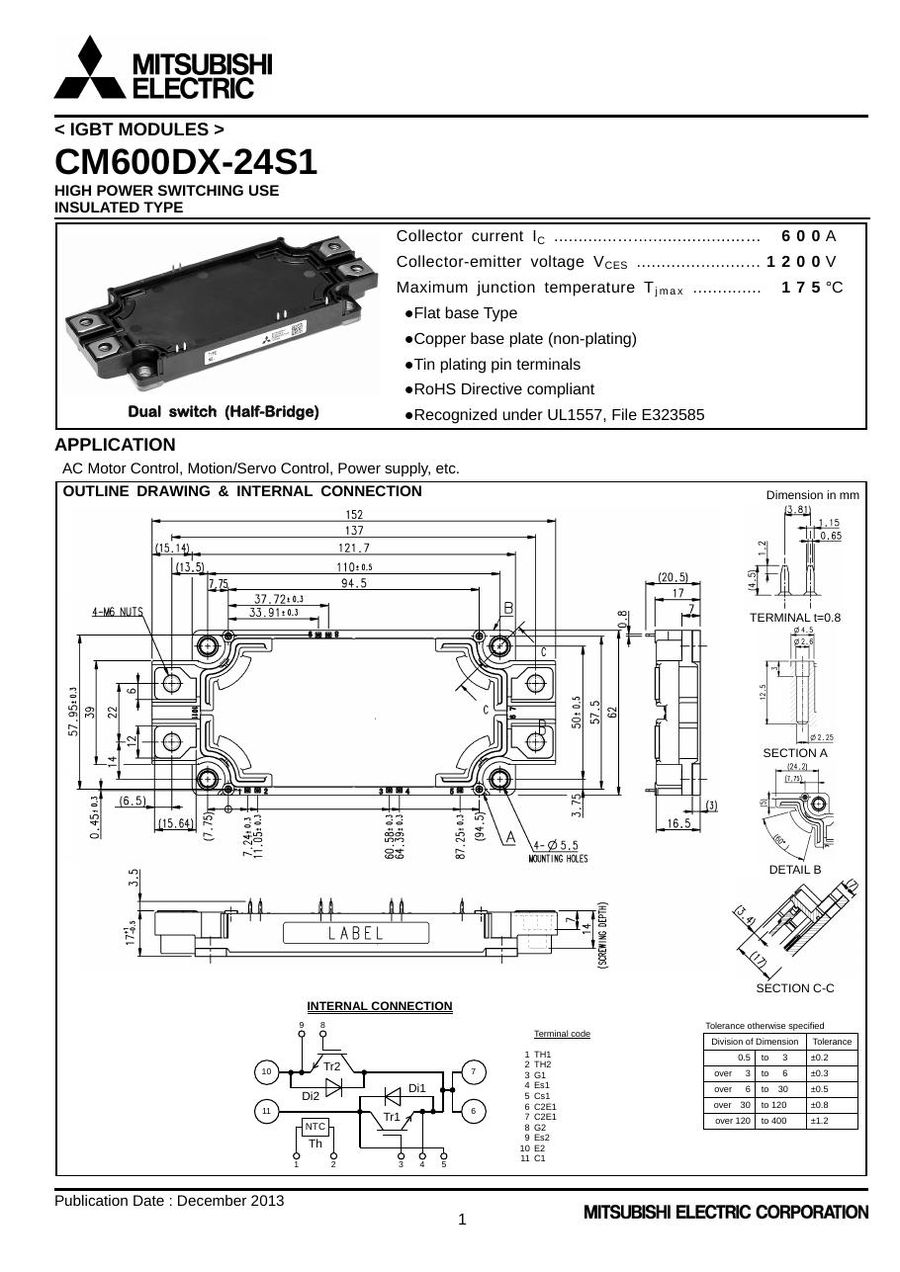 CM600DX-24S1 Mitsubishi IGBT Modules