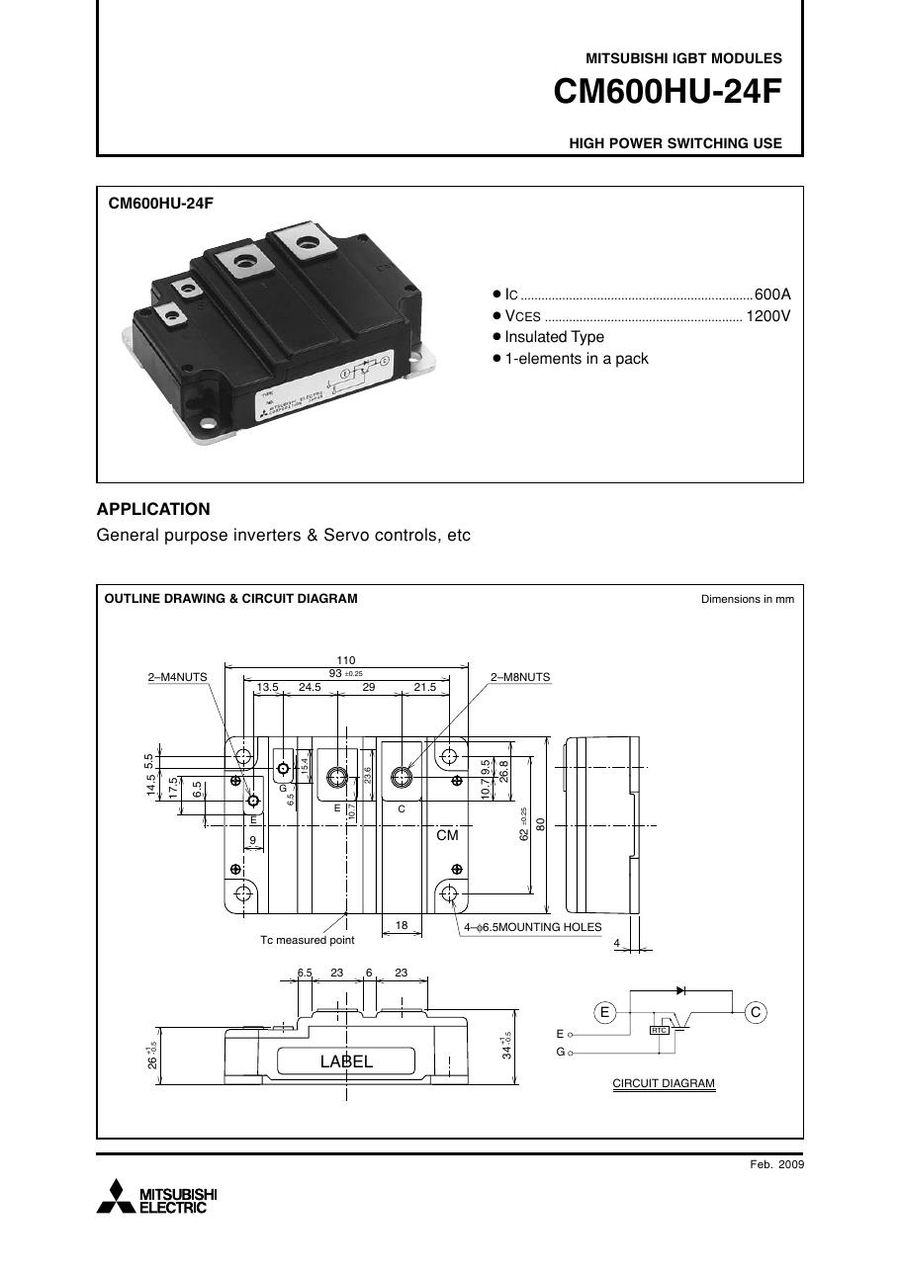 CM600HU24F Mitsubishi IGBT Module