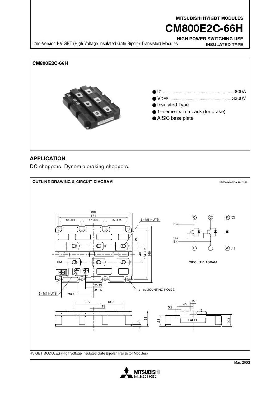 CM800E2C-66H Mitsubishi IGBT Modules