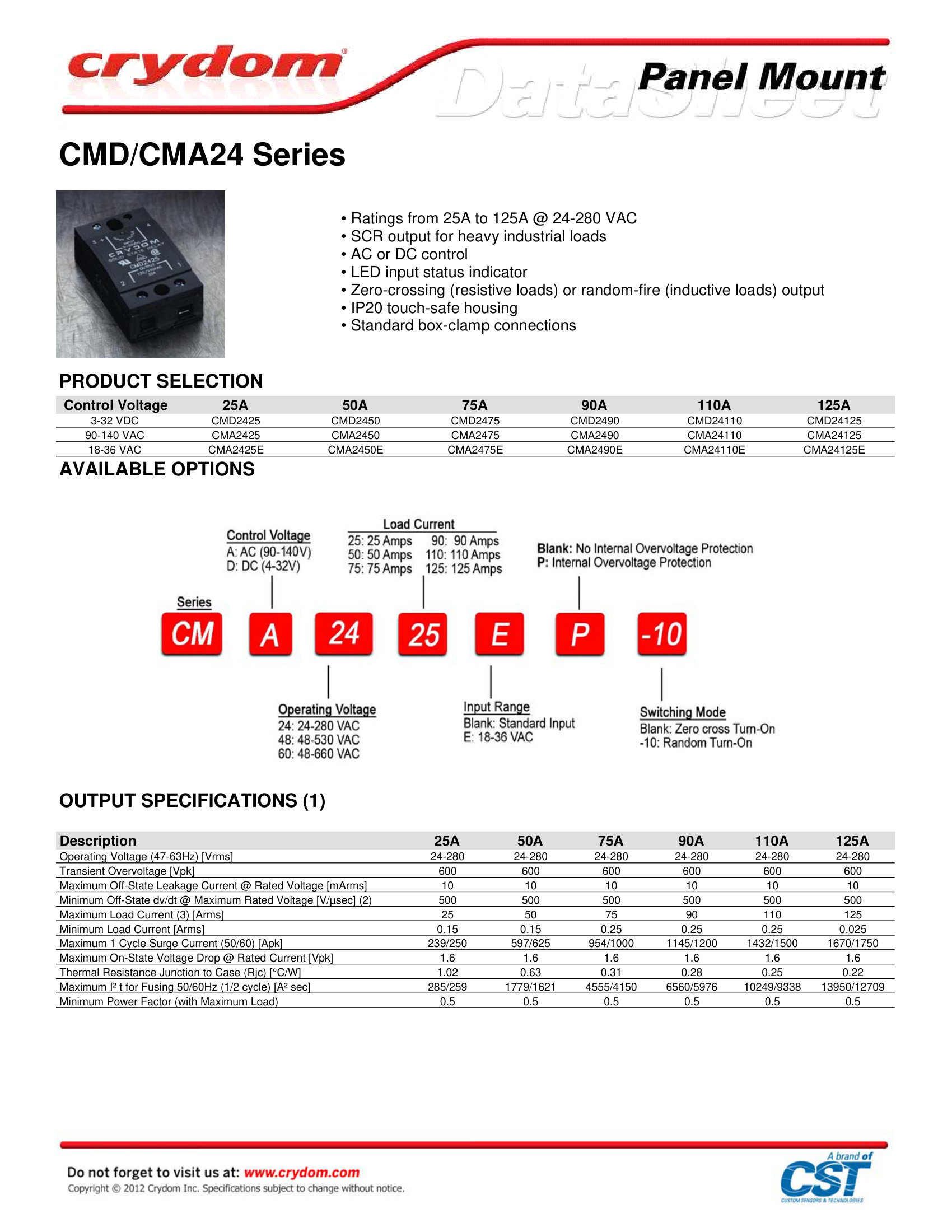 CMD2450 Crydom Solid State Relays & I/O Modules