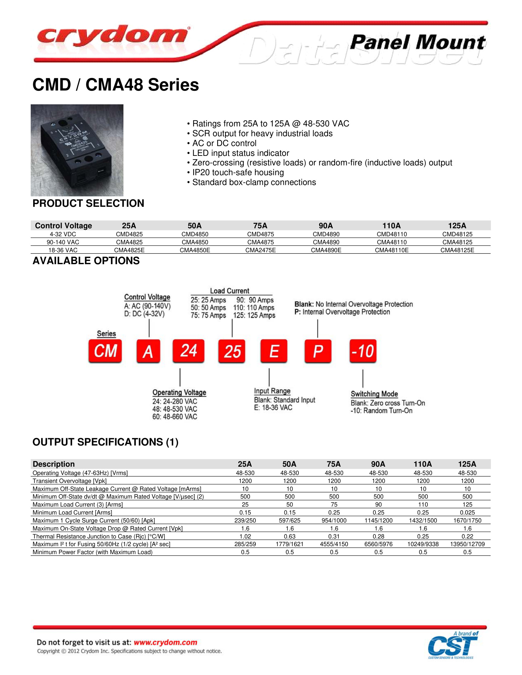 CMD4890 Crydom Solid State Relays & I/O Modules