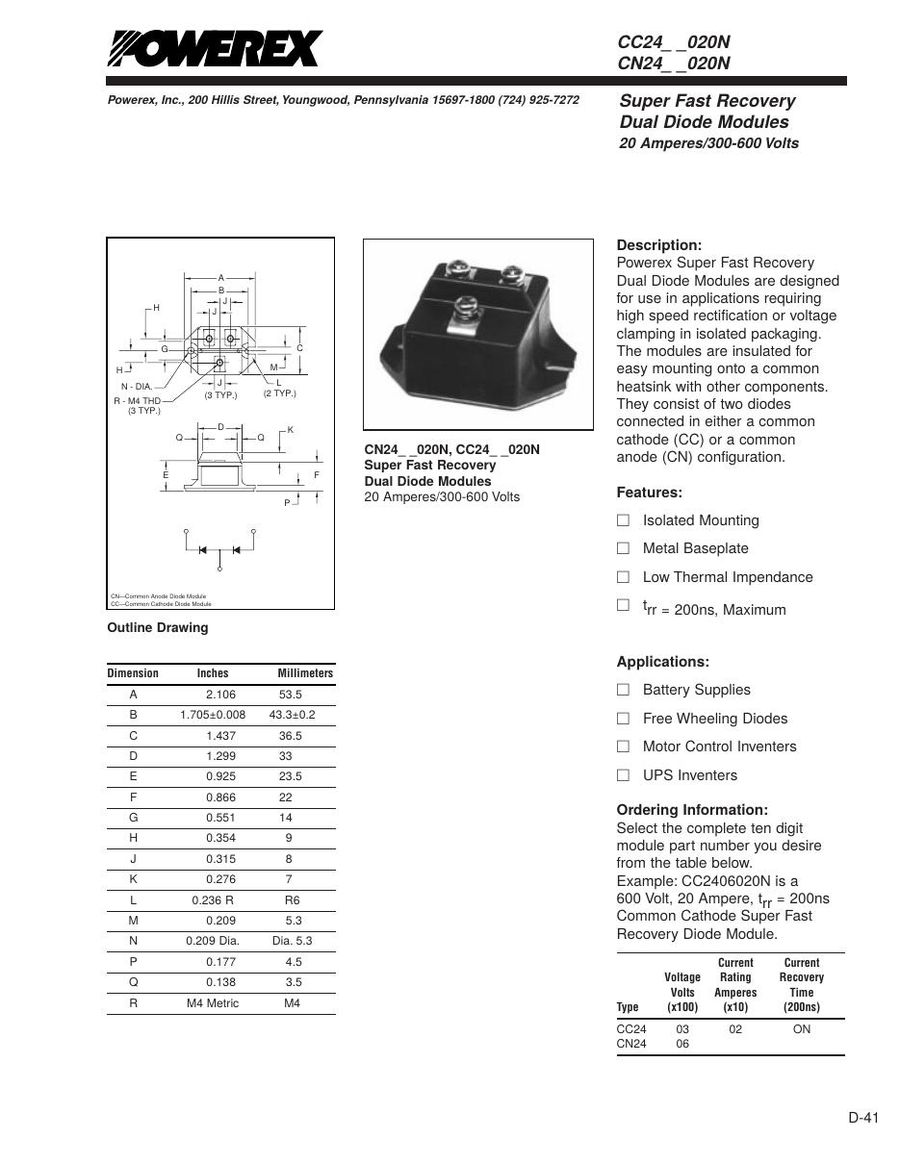 CN2403020N Mitsubishi Thyristor & SCR Modules