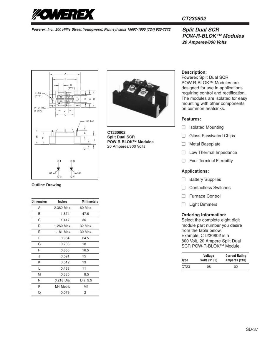 CT230802 Mitsubishi IGBT Modules