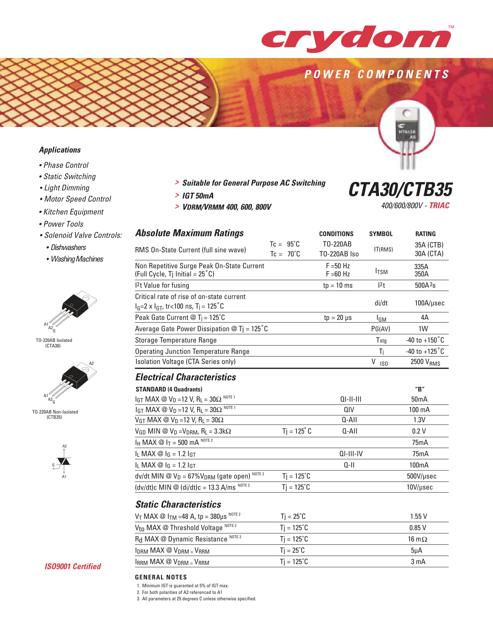 CTA30-600B Crydom Solid State Relays & I/O Modules