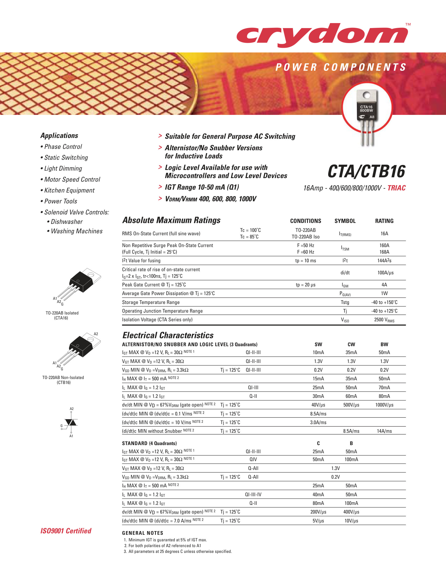 CTB16-600CW Crydom Solid State Relays & I/O Modules