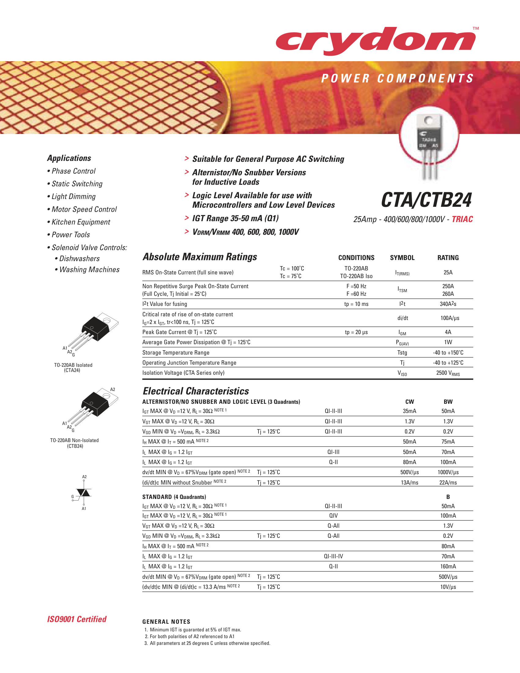 CTB24-600B Crydom Solid State Relays & I/O Modules