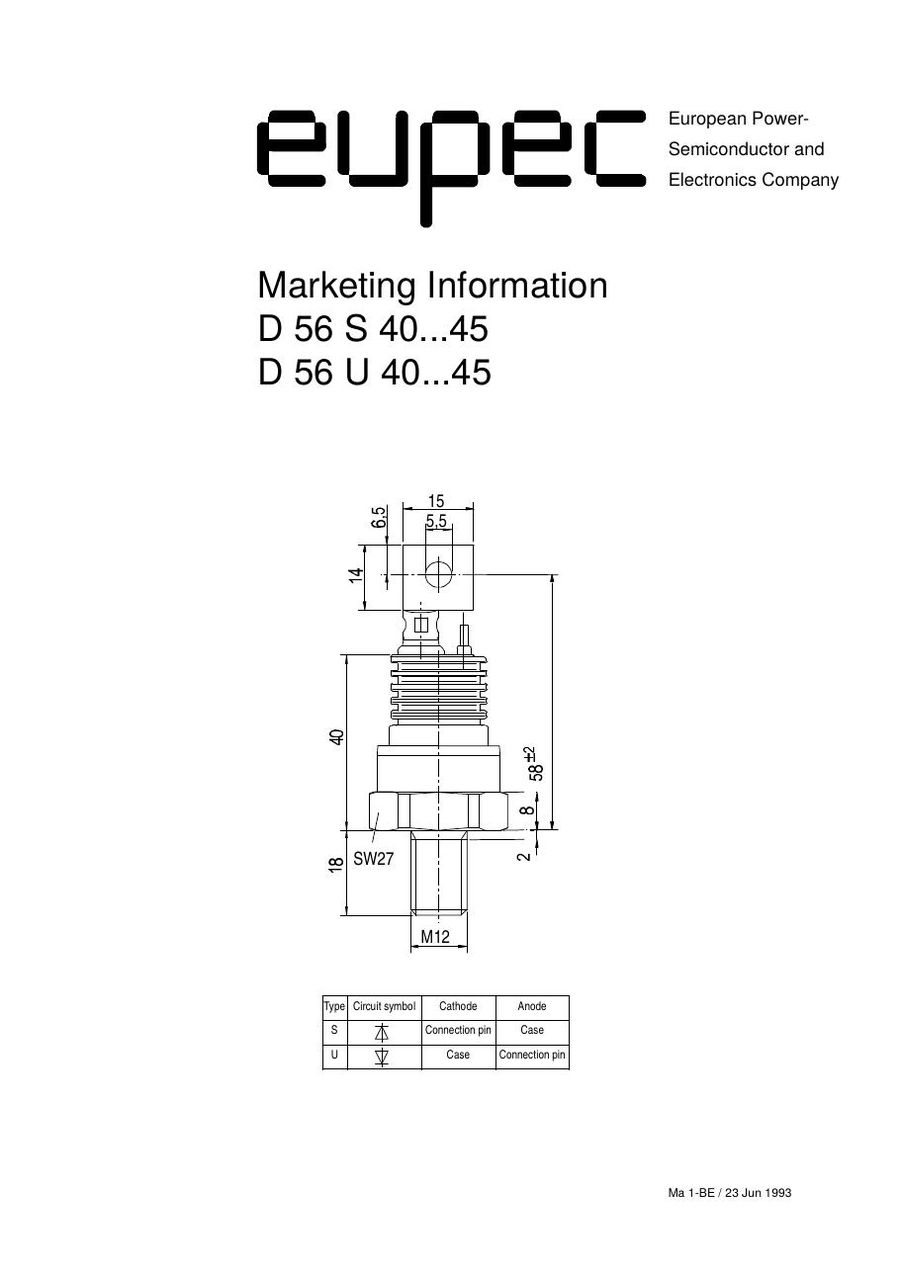 D56S45C Infineon (Eupec) Rectifier & Schottky Diodes