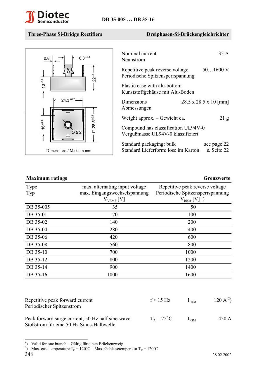 DB35-12 Semikron Bridge Rectifiers