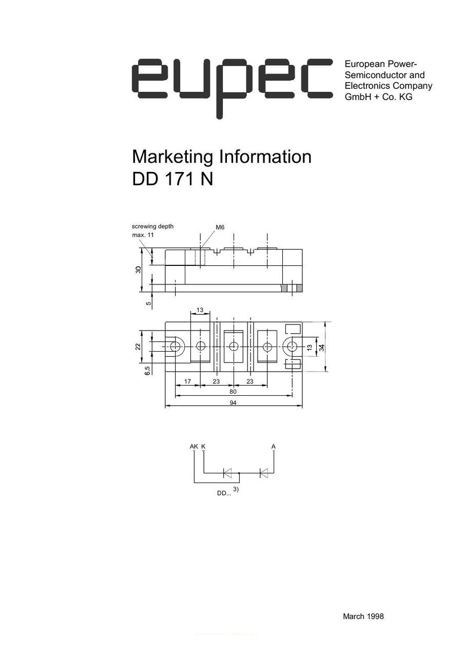 DD171N14 Infineon (Eupec) Diode & Rectifier Modules