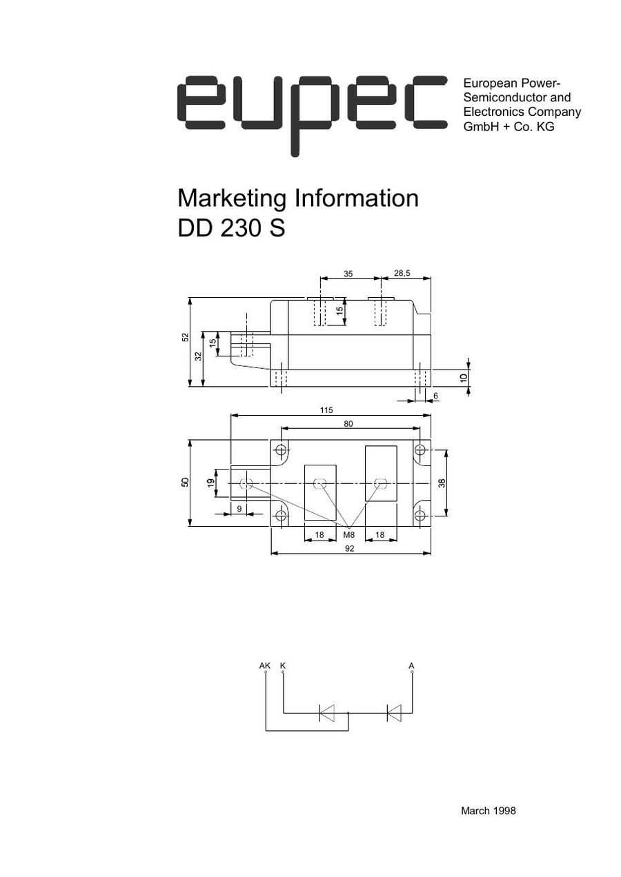 DD230S02K Infineon Thyristor / Diode Module