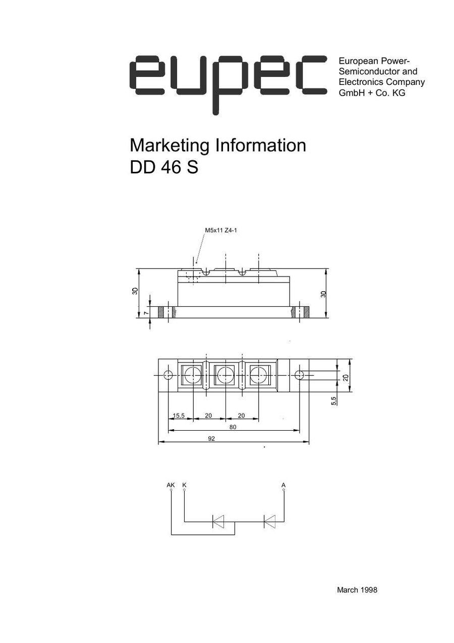 DD46S08K Infineon (Eupec) Diode & Rectifier Modules