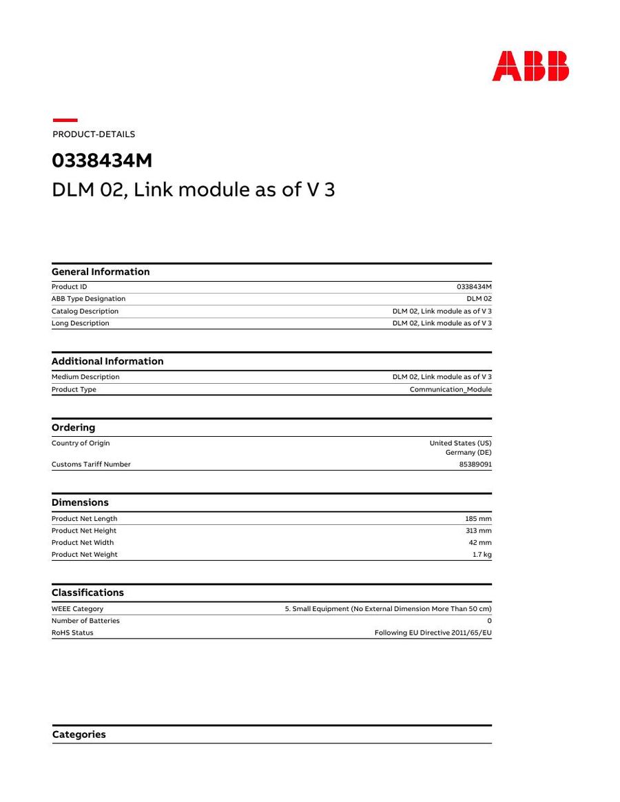 DLM02, ABB, Power Link Module