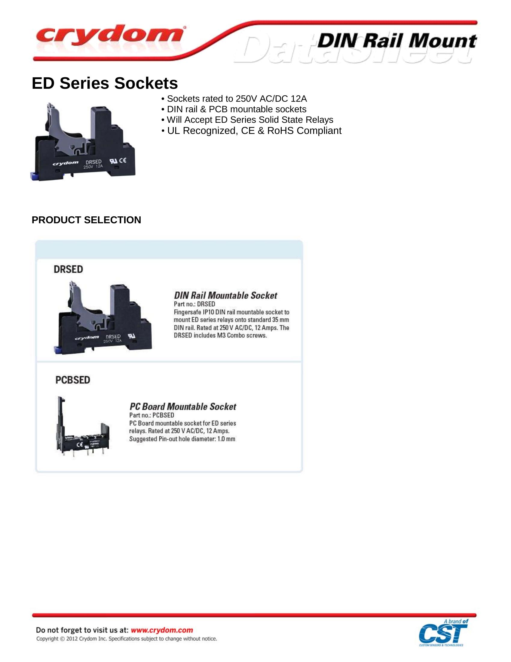 DRSED Crydom Solid State Relays & I/O Modules