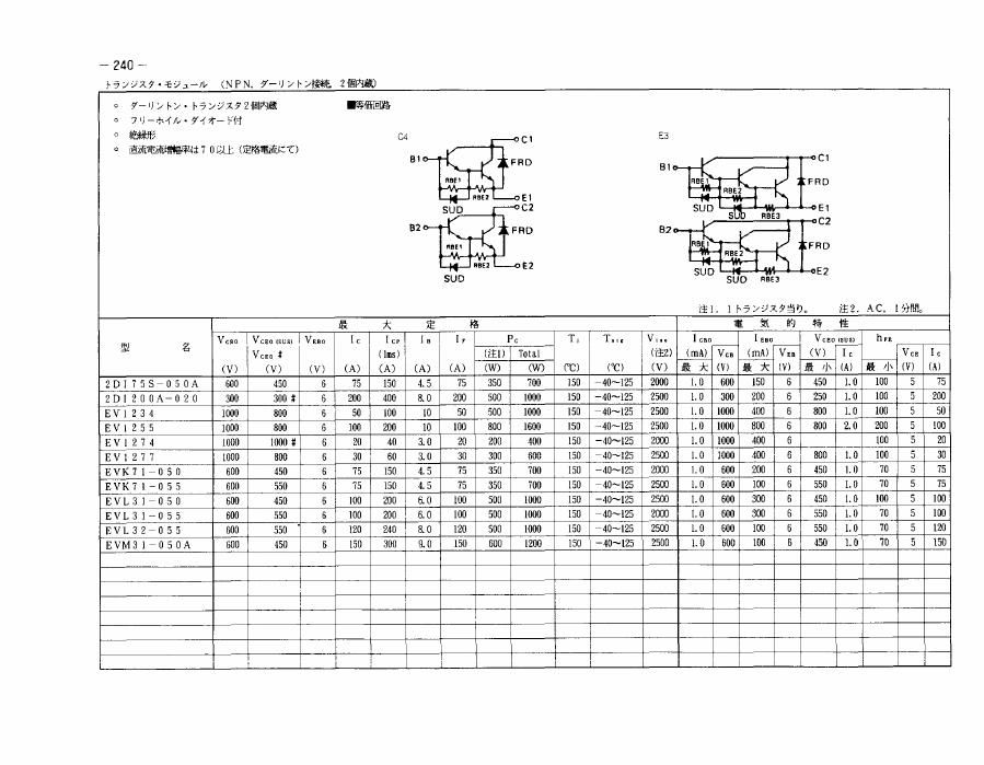 EV1274 Fuji Electric Darlington / Bipolar Transistor Modules