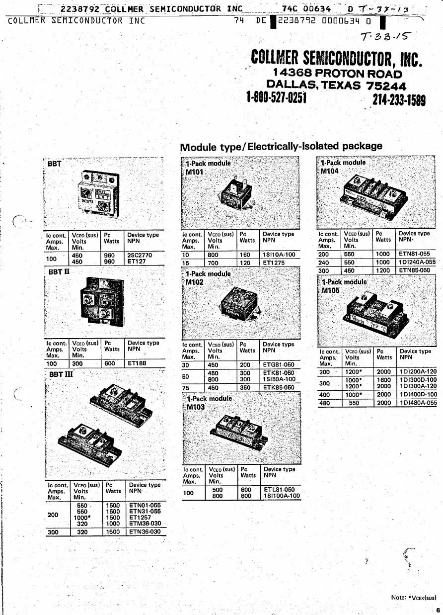 EVM31-050B-03 Fuji Electric Darlington / Bipolar Transistor Modules