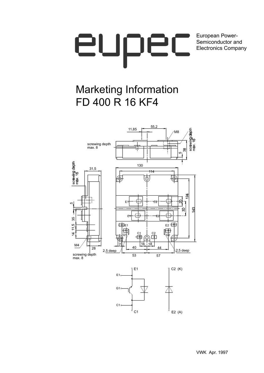 FD400R33K2-K Infineon (Eupec) IGBT Modules