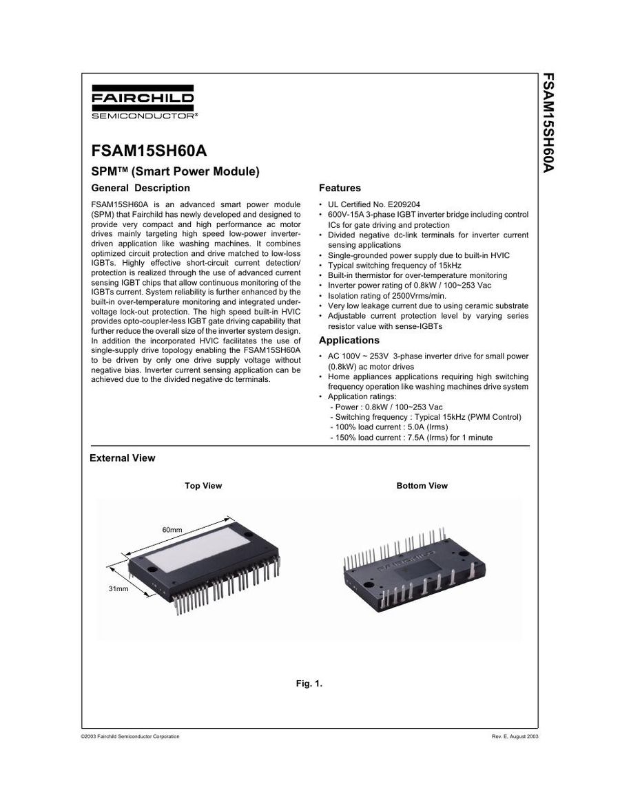 FSAM15SH60A Infineon (Eupec) IGBT Modules